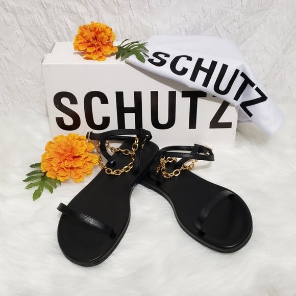 🌞SCHUTZ Women's Celyna Embellished Sandals - Black🌞 - Picture 1 of 3